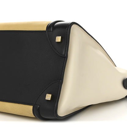 Celine Velluto Calfskin Mini Tri-Color Luggage Vanilla 10 of 10