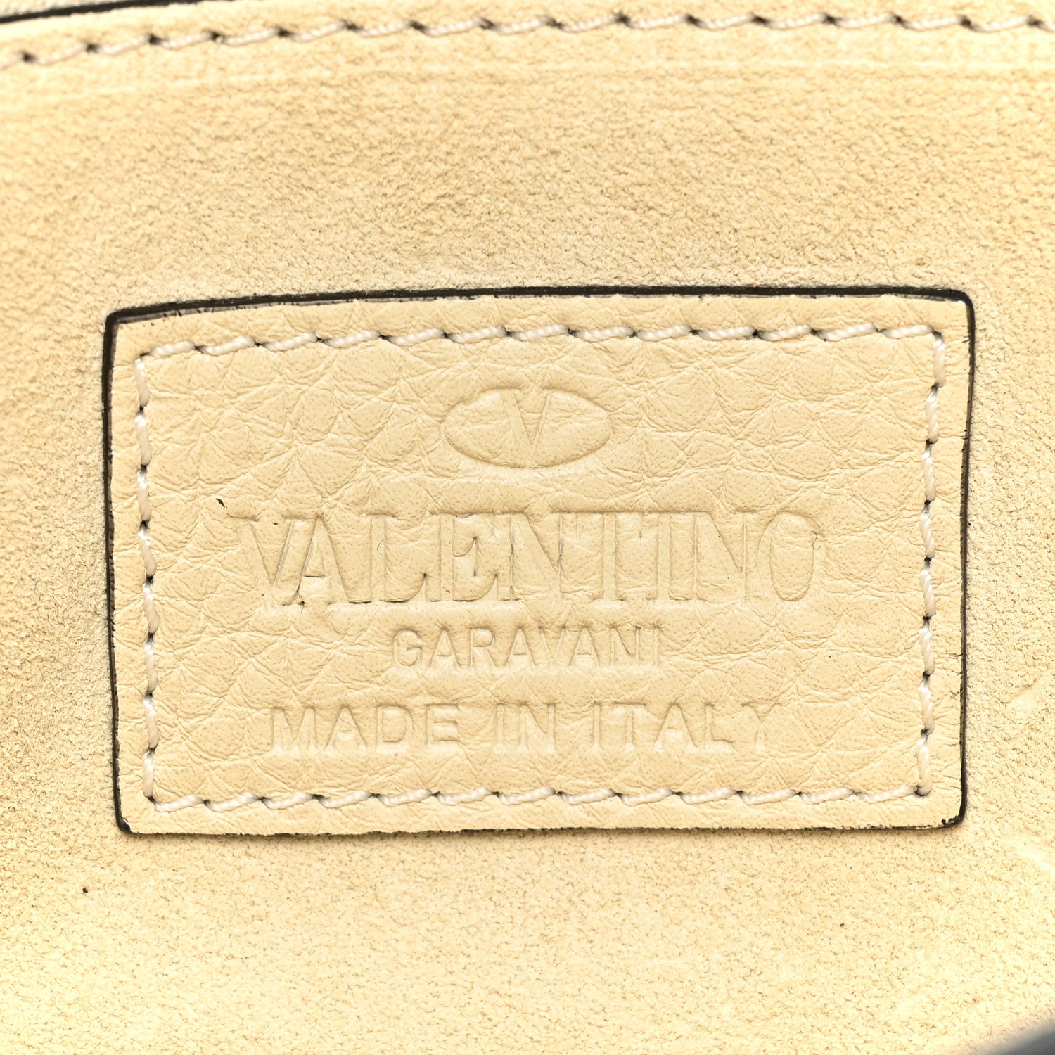Valentino Garavani Pebbled Calfskin Rockstud Flap Chain Bag Ivory 7 of 8