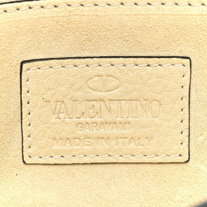 Valentino Garavani Pebbled Calfskin Rockstud Flap Chain Bag Ivory 7 of 8
