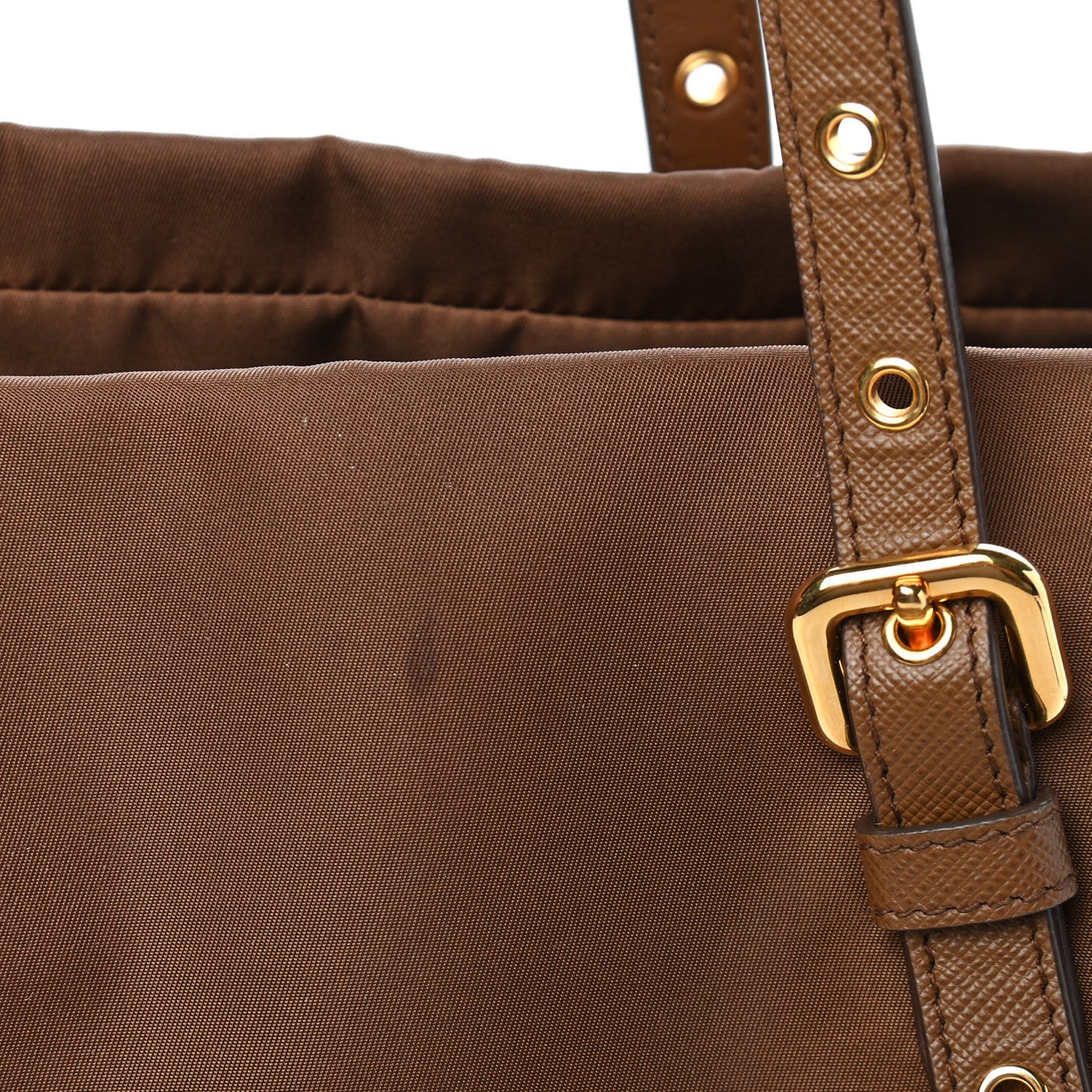 Tessuto Nylon Saffiano Shopping Tote Corinto