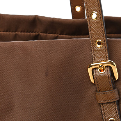 Prada Tessuto Nylon Saffiano Shopping Tote Corinto 11 of 12