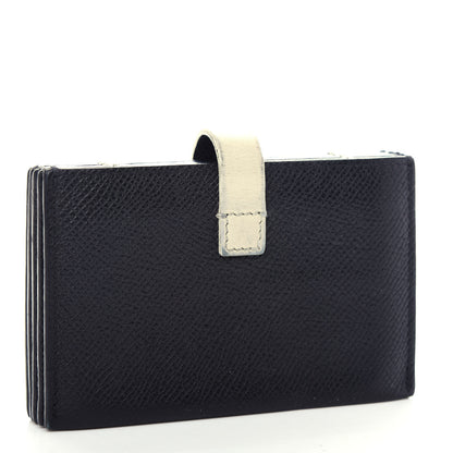 Celine Grained Shiny Calfskin Accordion Card Holder Black Chalk 3 of 6