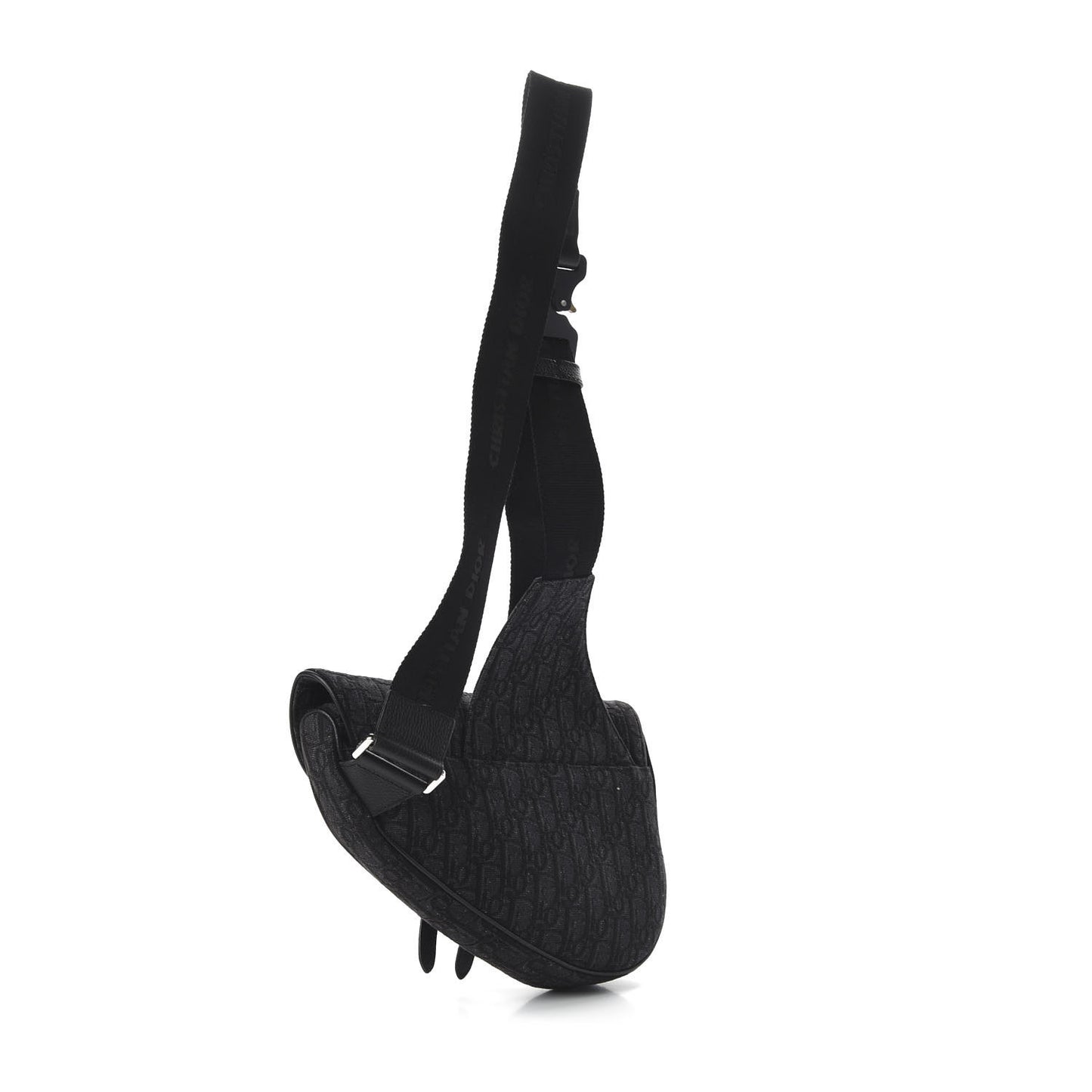 Oblique Mens Saddle Bag Black Blue