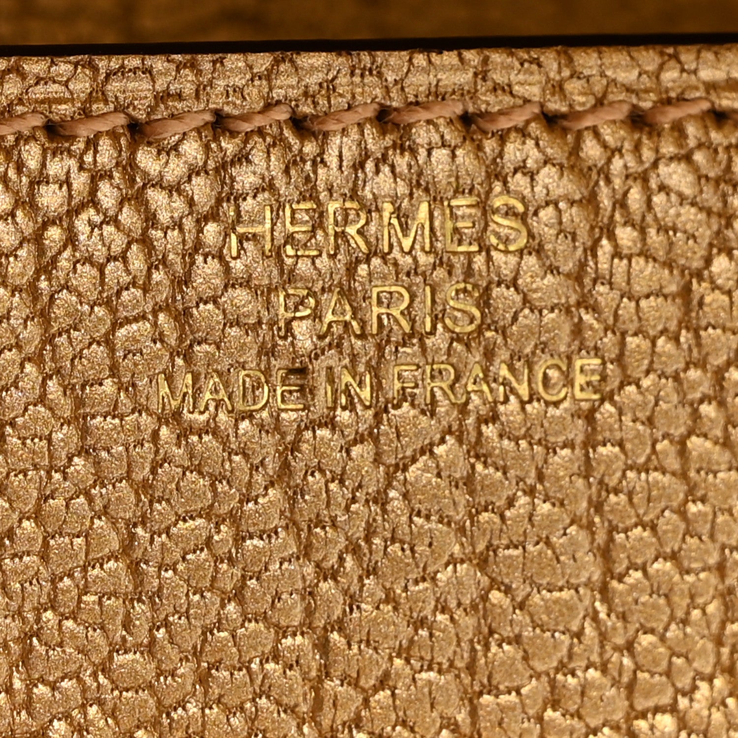 Hermes Metallic Chevre Chamkilight Kelly Pocket Long Wallet Dore 6 of 9