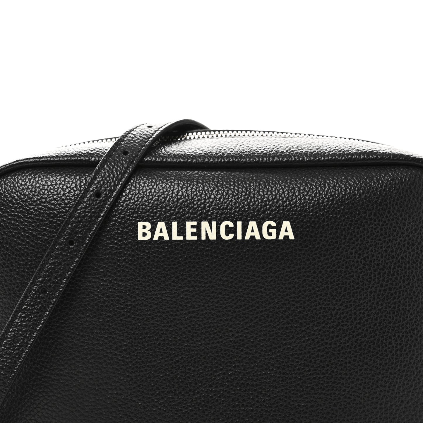 Calfskin Logo M Everyday Camera Bag Black