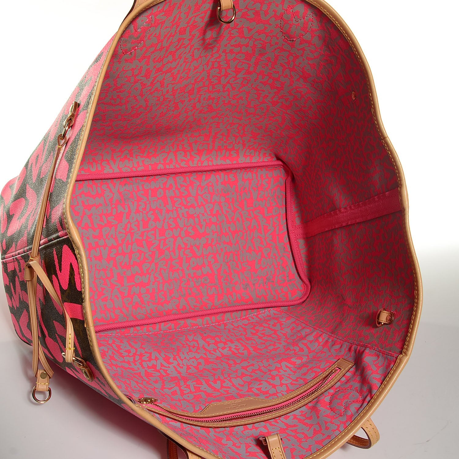 Louis Vuitton Monogram Graffiti Neverfull GM Fuchsia 5 of 7