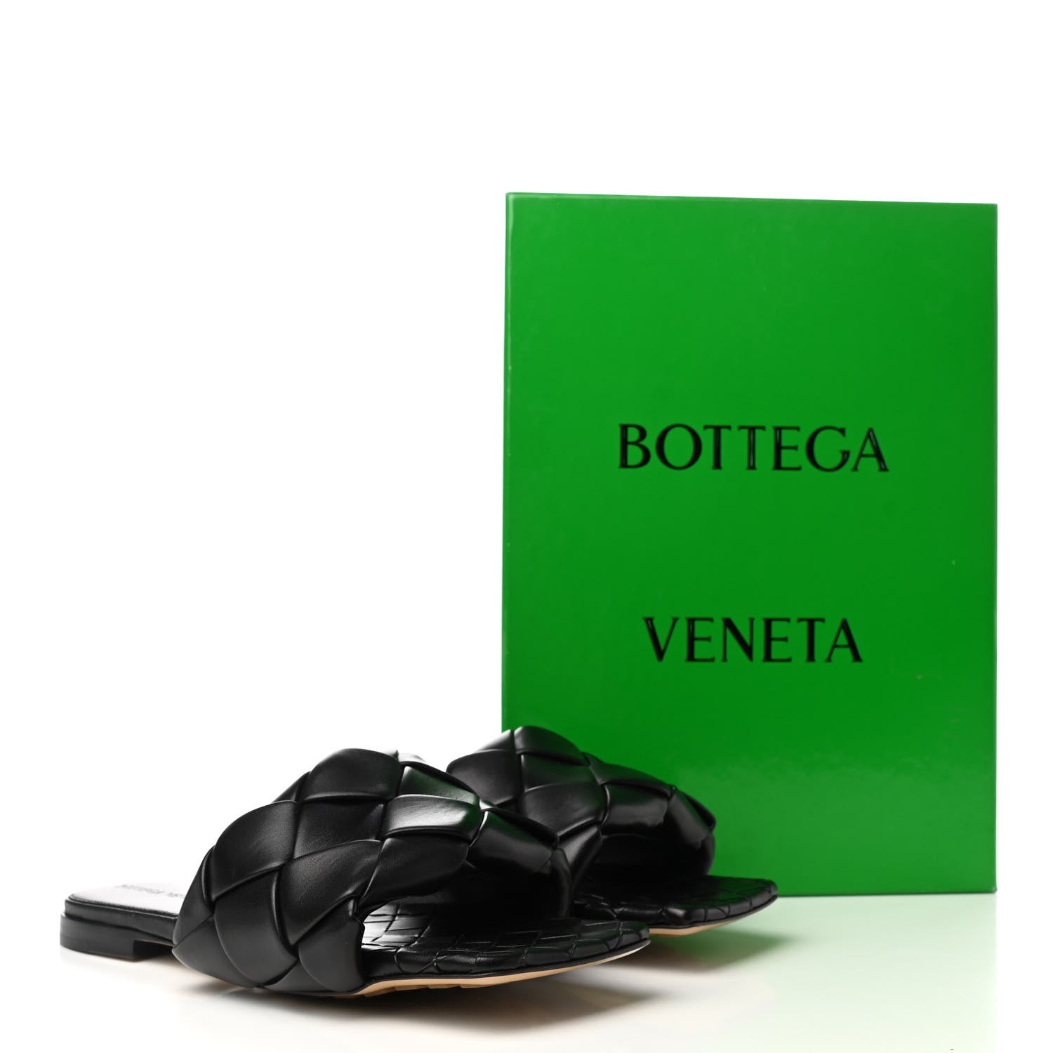 Bottega Veneta Nappa Maxi Intrecciato Lido Flat Sandals 38 Black 8 of 8