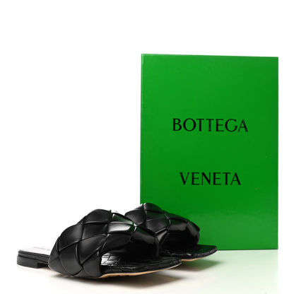 Bottega Veneta Nappa Maxi Intrecciato Lido Flat Sandals 38 Black 8 of 8