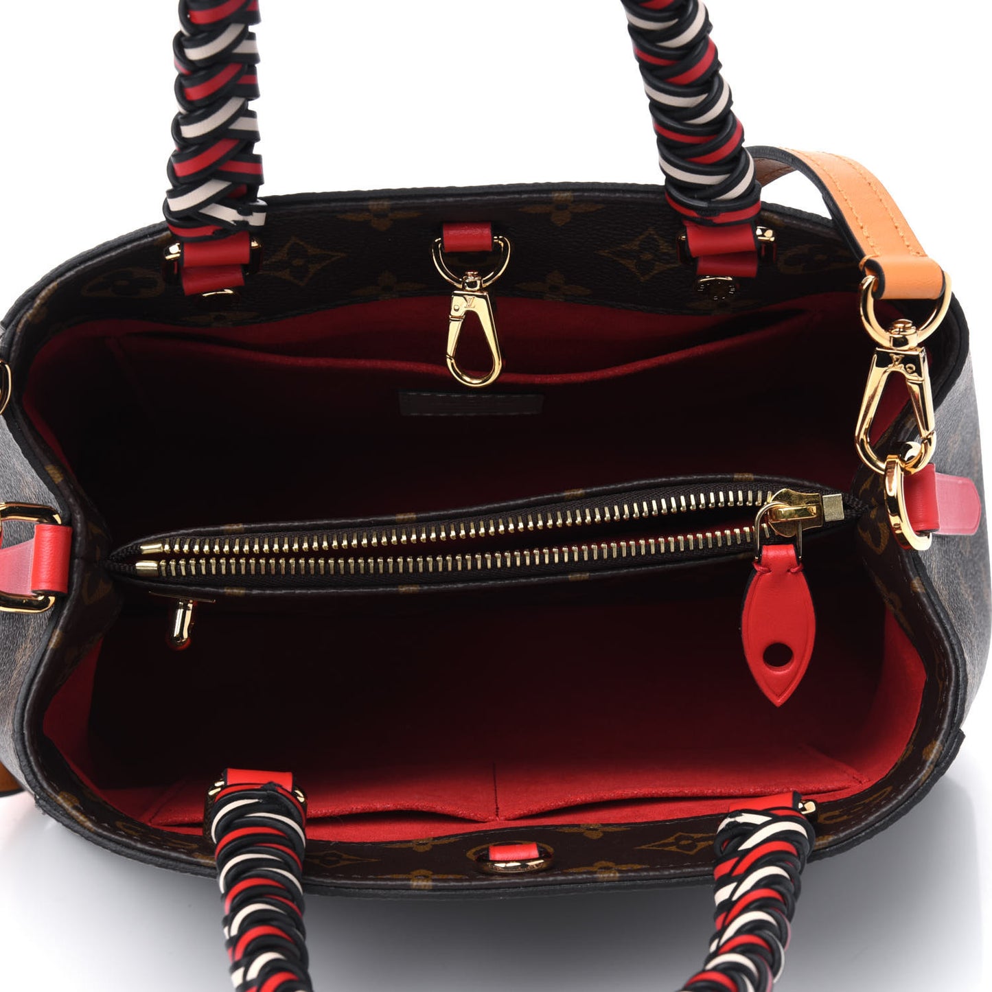 Monogram Braided Montaigne BB Coquelicot Creme Safran Peach