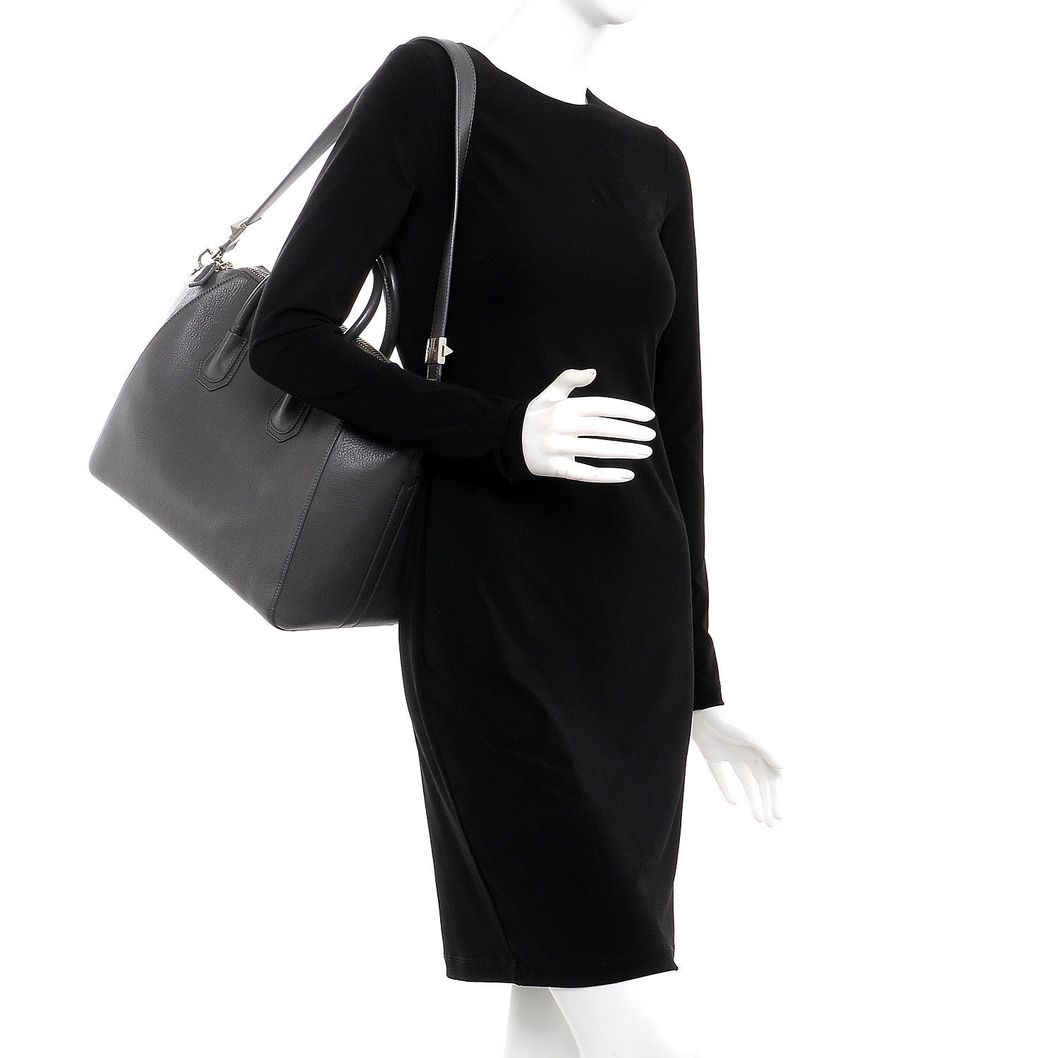 Givenchy Sugar Goatskin Medium Antigona Dark Grey 2 of 12