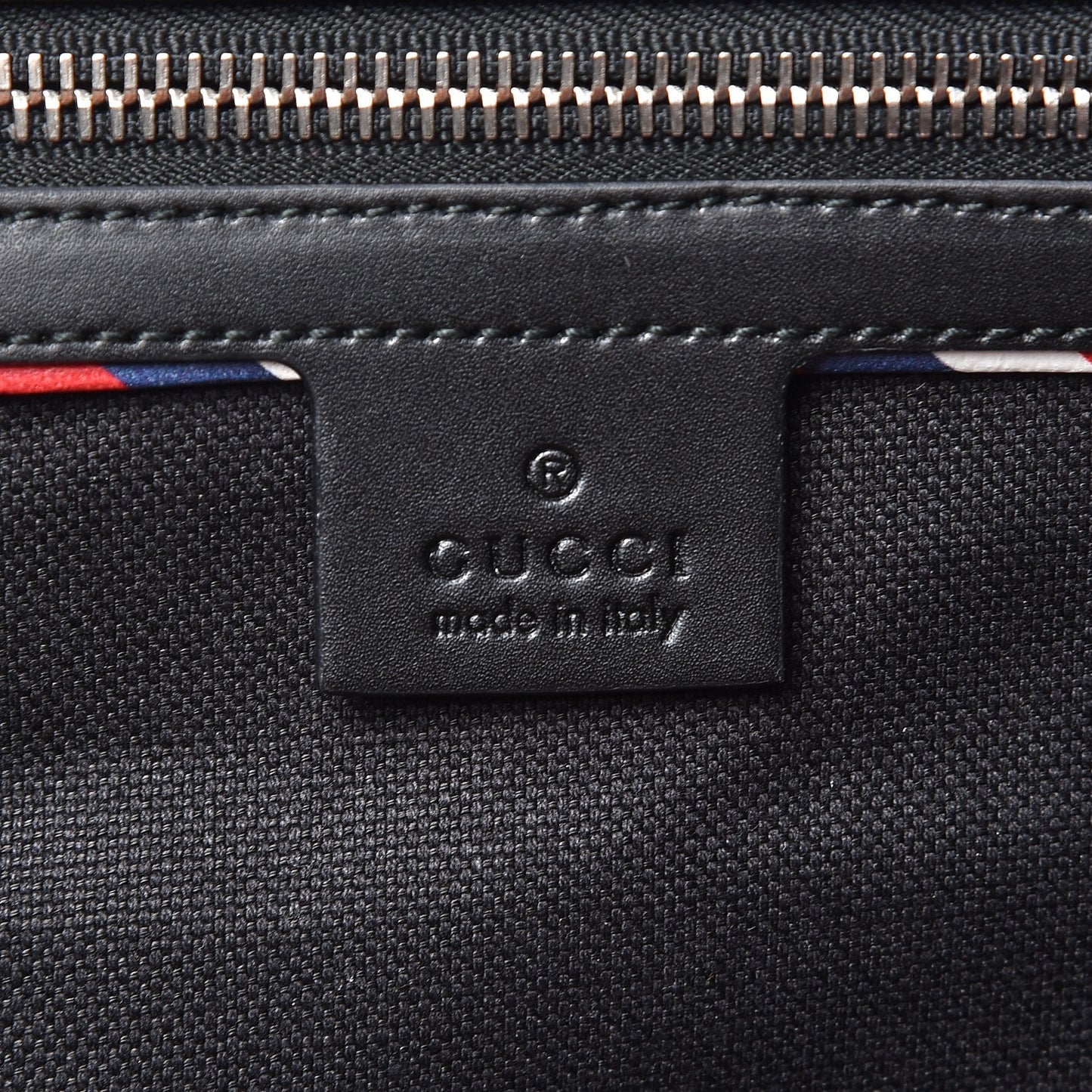 Soft GG Supreme Monogram Appia Calfskin Web Night Courrier Medium Carry On Duffle Black Grey