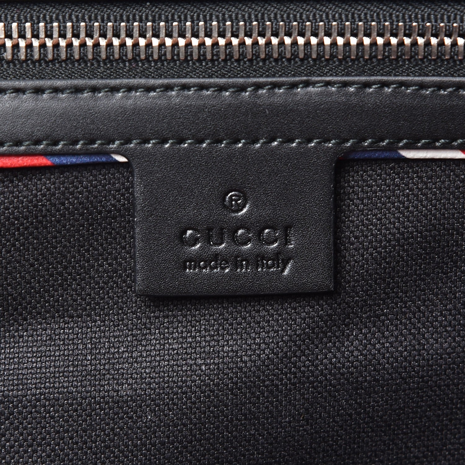 Gucci Soft GG Supreme Monogram Appia Calfskin Web Night Courrier Medium Carry On Duffle Black Grey 7 of 13