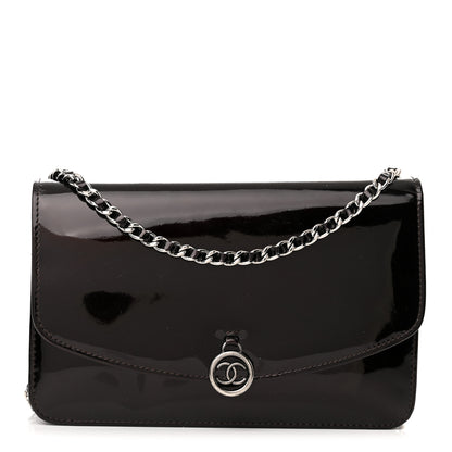 Chanel Patent Coco Cabas Wallet On Chain WOC Burgundy 1 of 24