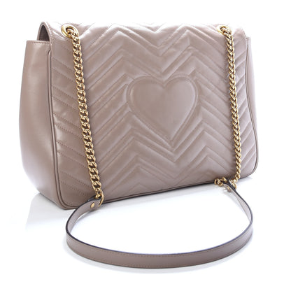 Gucci Calfskin Matelasse Large GG Marmont Shoulder Bag Porcelain Rose 4 of 13