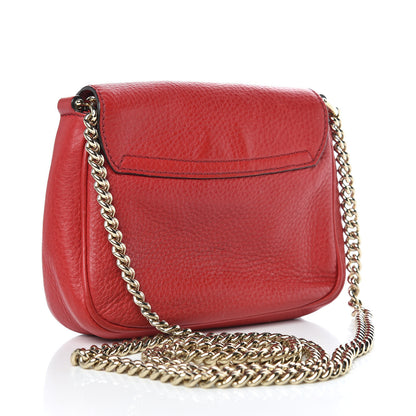 Gucci Pebbled Calfskin Small Soho Flap Crossbody Red 3 of 10