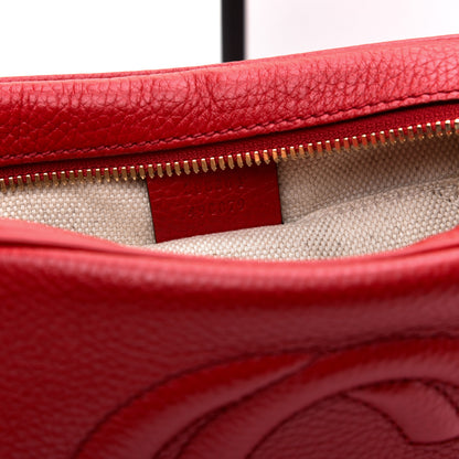 Gucci Pebbled Calfskin Small Soho Disco Bag Tabasco Red 9 of 11