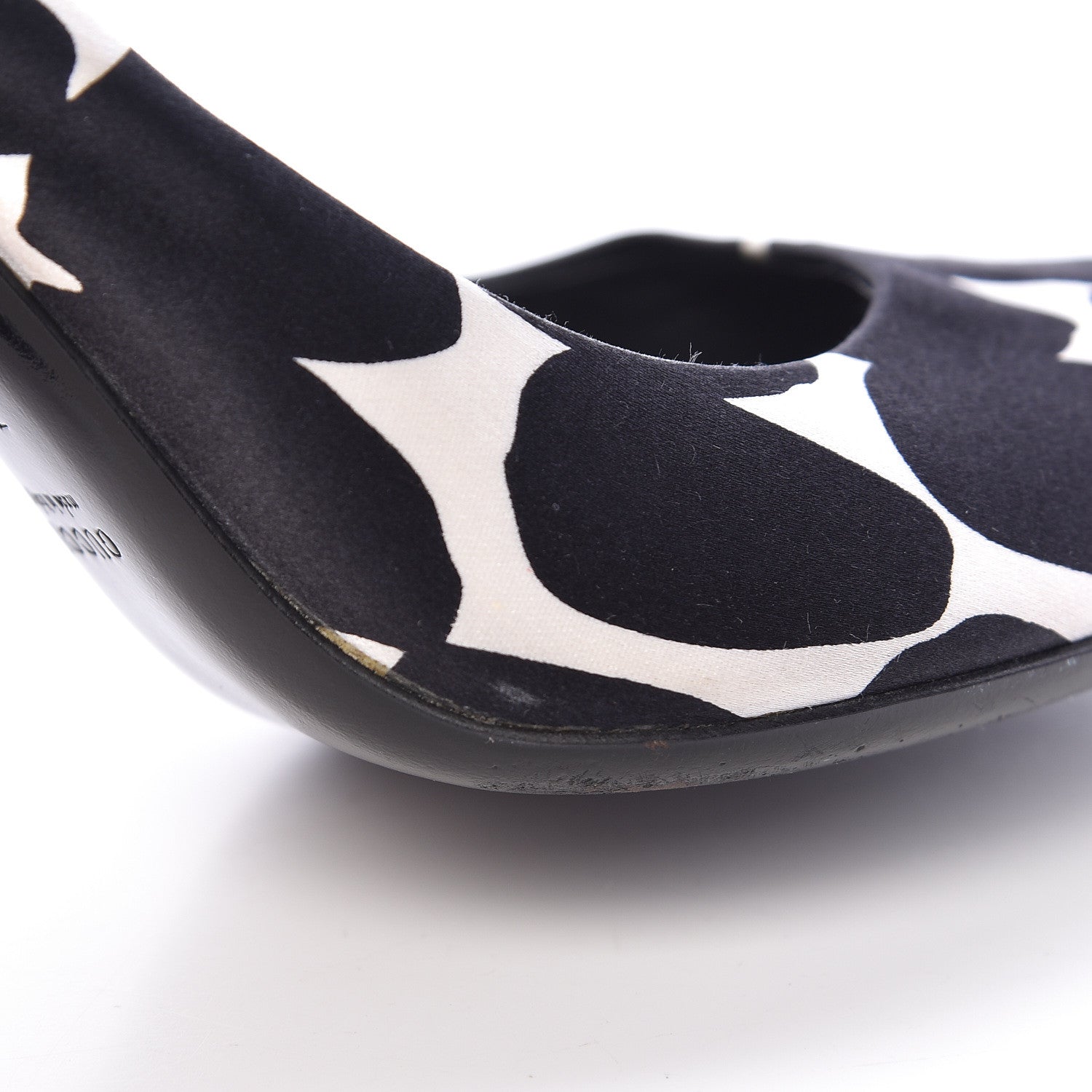 Gucci Satin Animal Print Peep Toe Pumps 7.5 Black 13 of 18