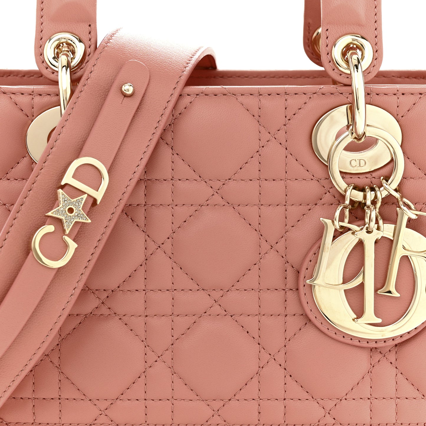 Lambskin Cannage Small My ABCDior Lady Dior Blush