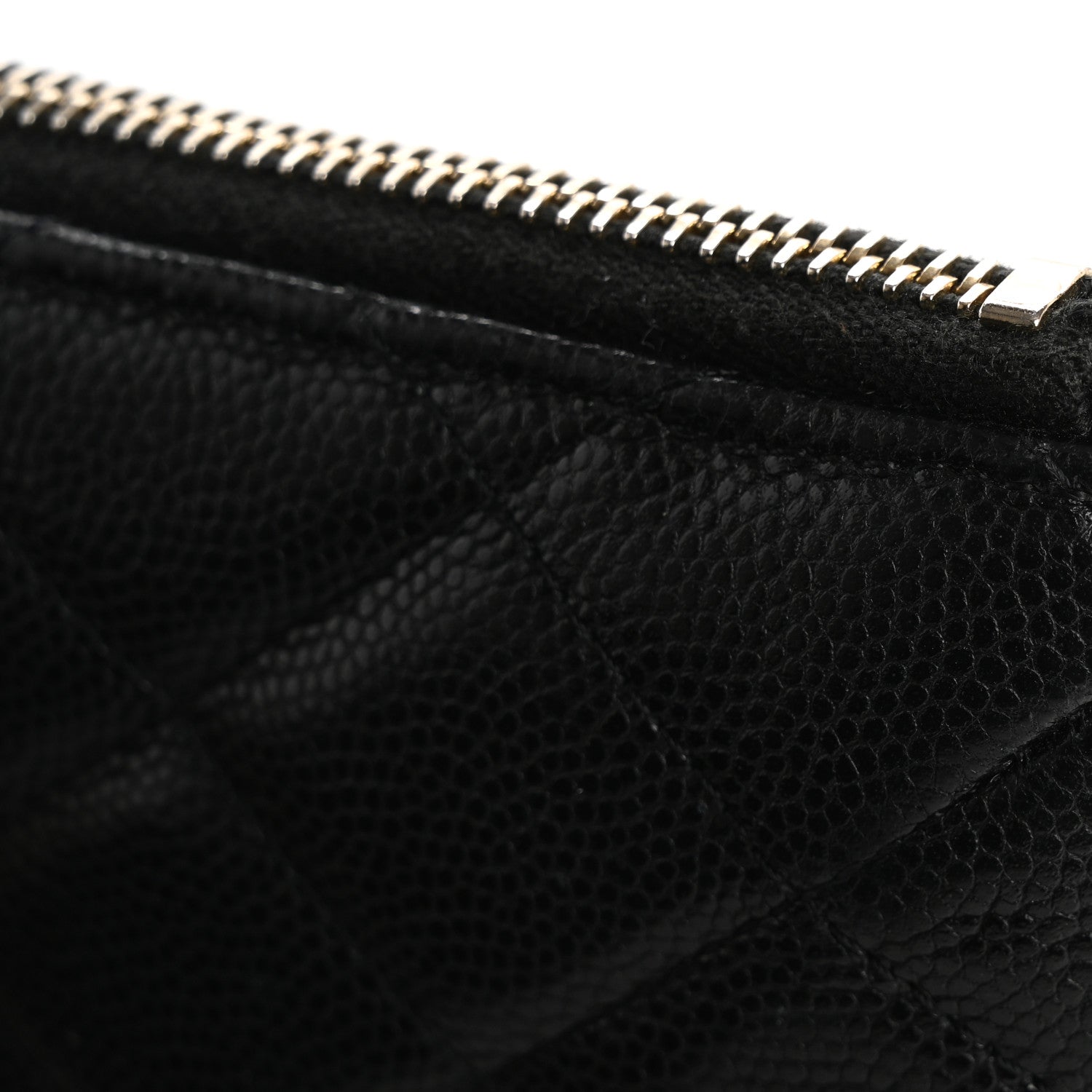 Chanel Iridescent Caviar Quilted Classic Flat Wallet Pouch Black 11 of 12