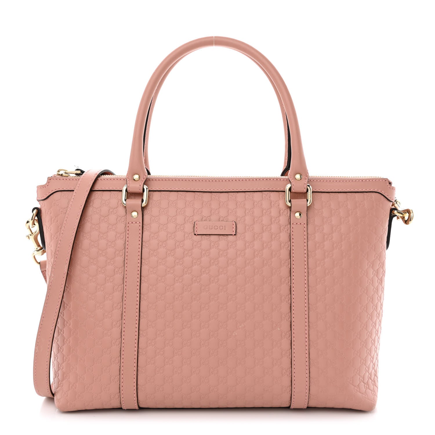Gucci Soft Microguccissima Small Zippered Satchel Soft Pink 1 of 12