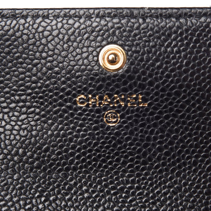 Chanel Caviar Quilted Large Gusset Flap Wallet Black 7 of 11