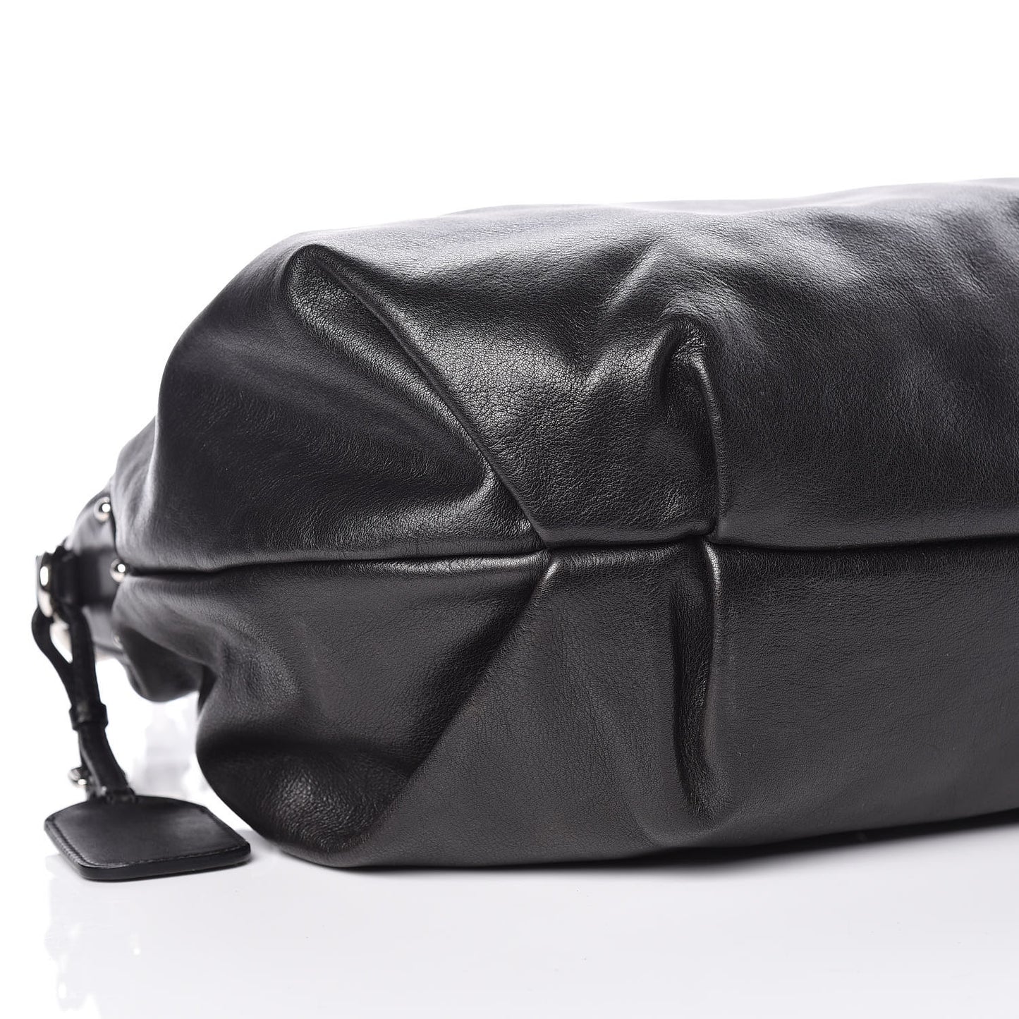 Soft Calf Pleated Hobo Black