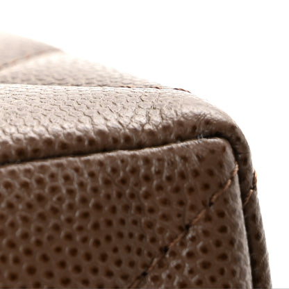 Chanel Caviar Quilted Top Handle Slim Vanity With Chain Light Brown 12 of 12