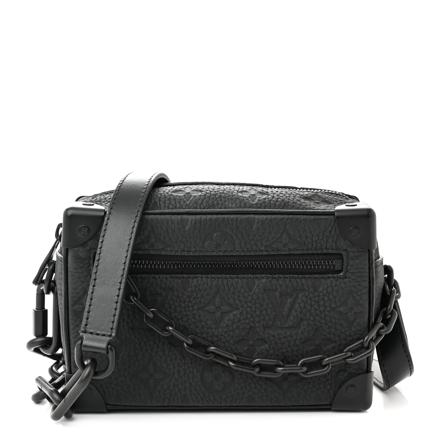 Louis Vuitton Taurillon Monogram Mini Soft Trunk Black 1 of 9
