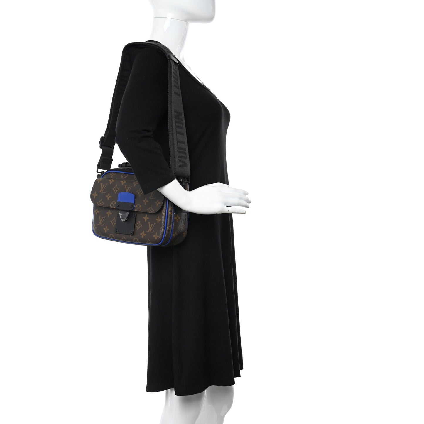 Monogram Macassar S Lock Messenger Blue