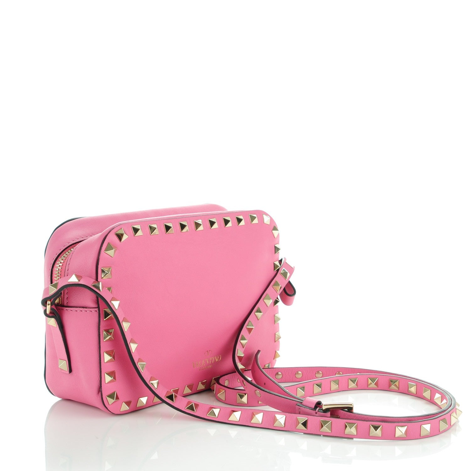 Valentino Garavani Calfskin Rockstud Camera Crossbody Bag Ninphea 3 of 7