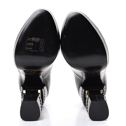 Chanel Calfskin Escarpins CC Pumps 36 Black 6 of 12