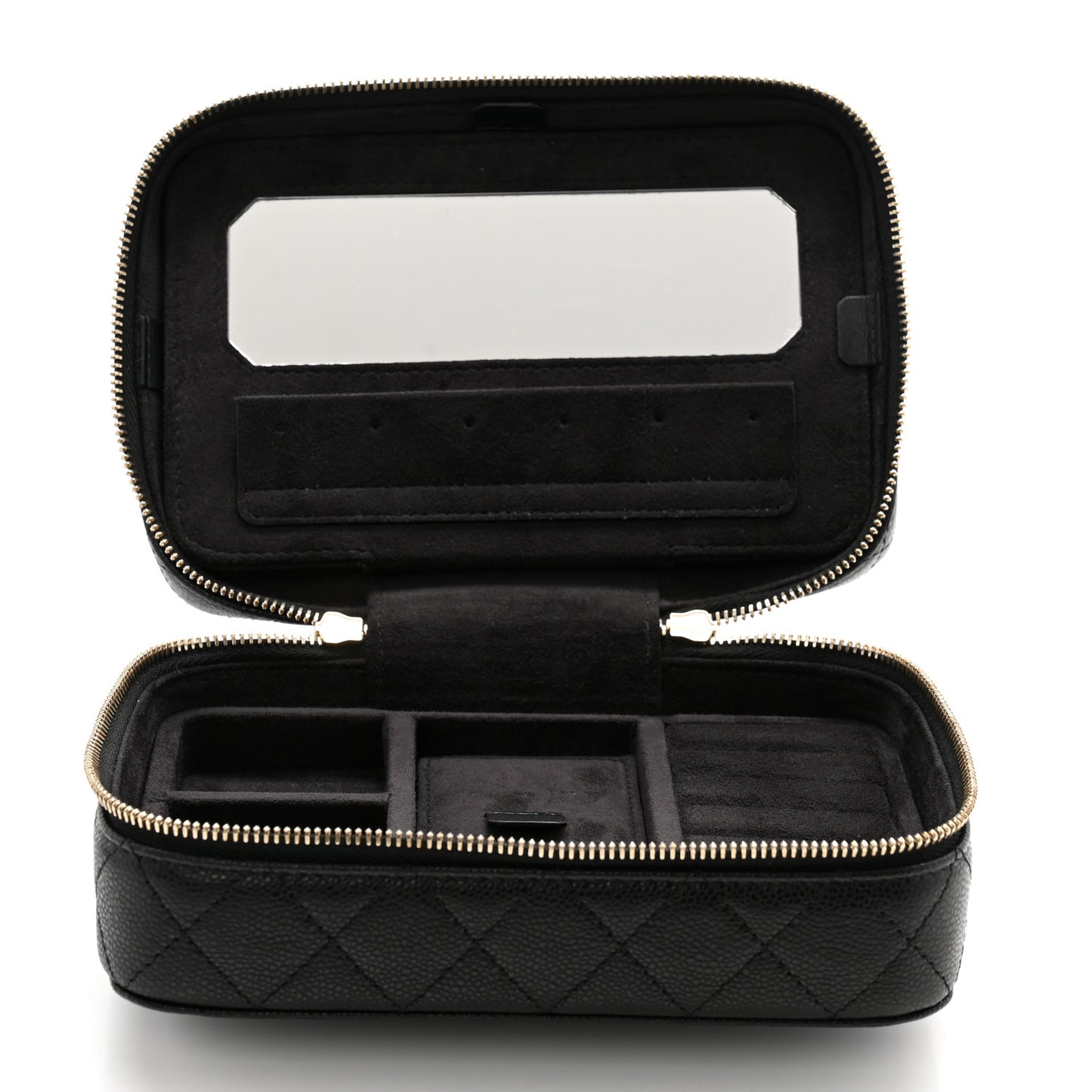 Caviar Quilted Jewelry Box Black
