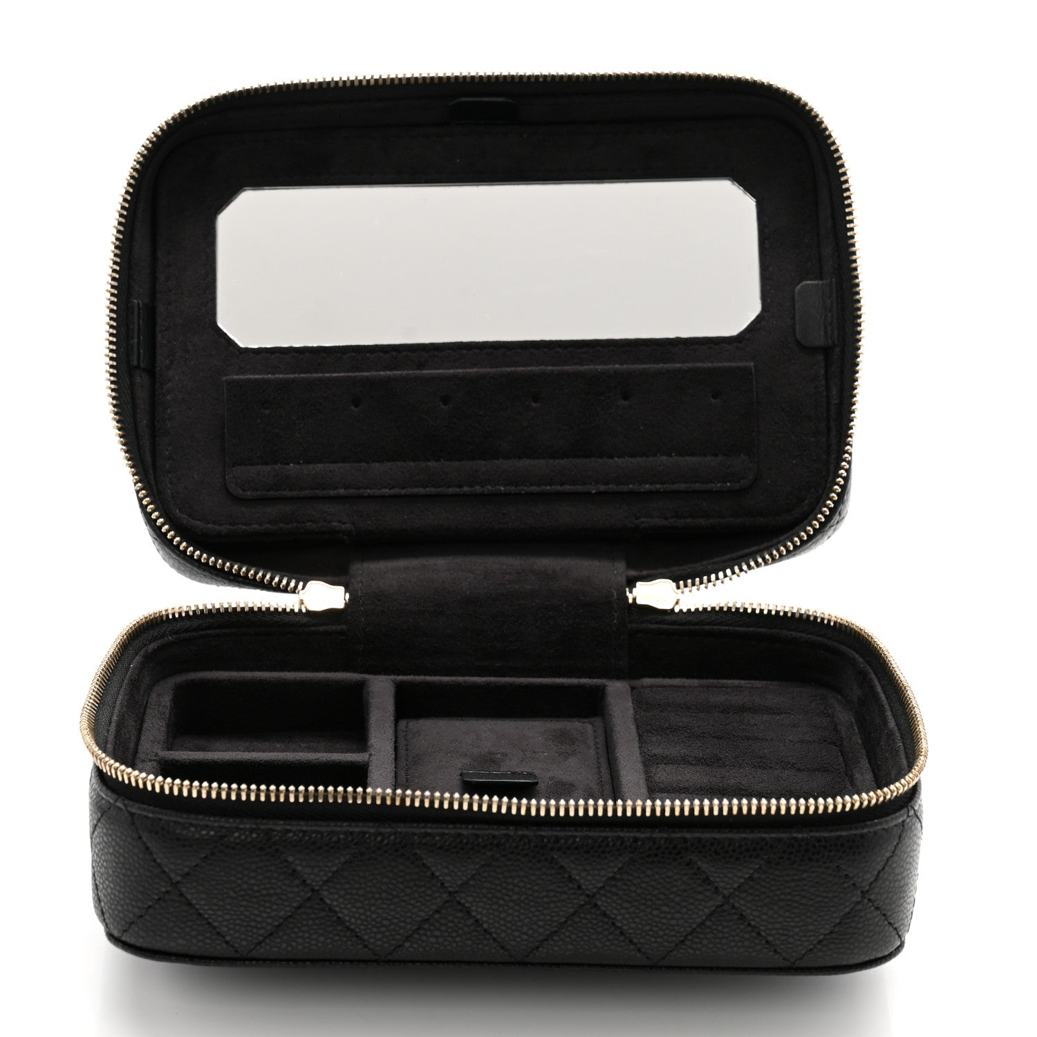 Chanel Caviar Quilted Jewelry Box Black 6 of 10