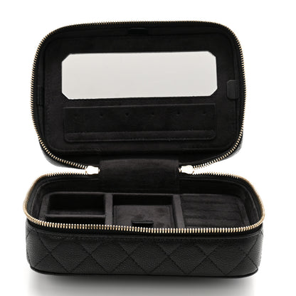 Chanel Caviar Quilted Jewelry Box Black 6 of 10