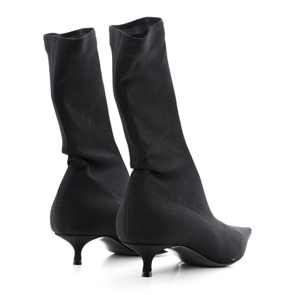Balenciaga Jersey Crepe Extreme Pointed Toe Knife Booties 36 Black 4 of 5