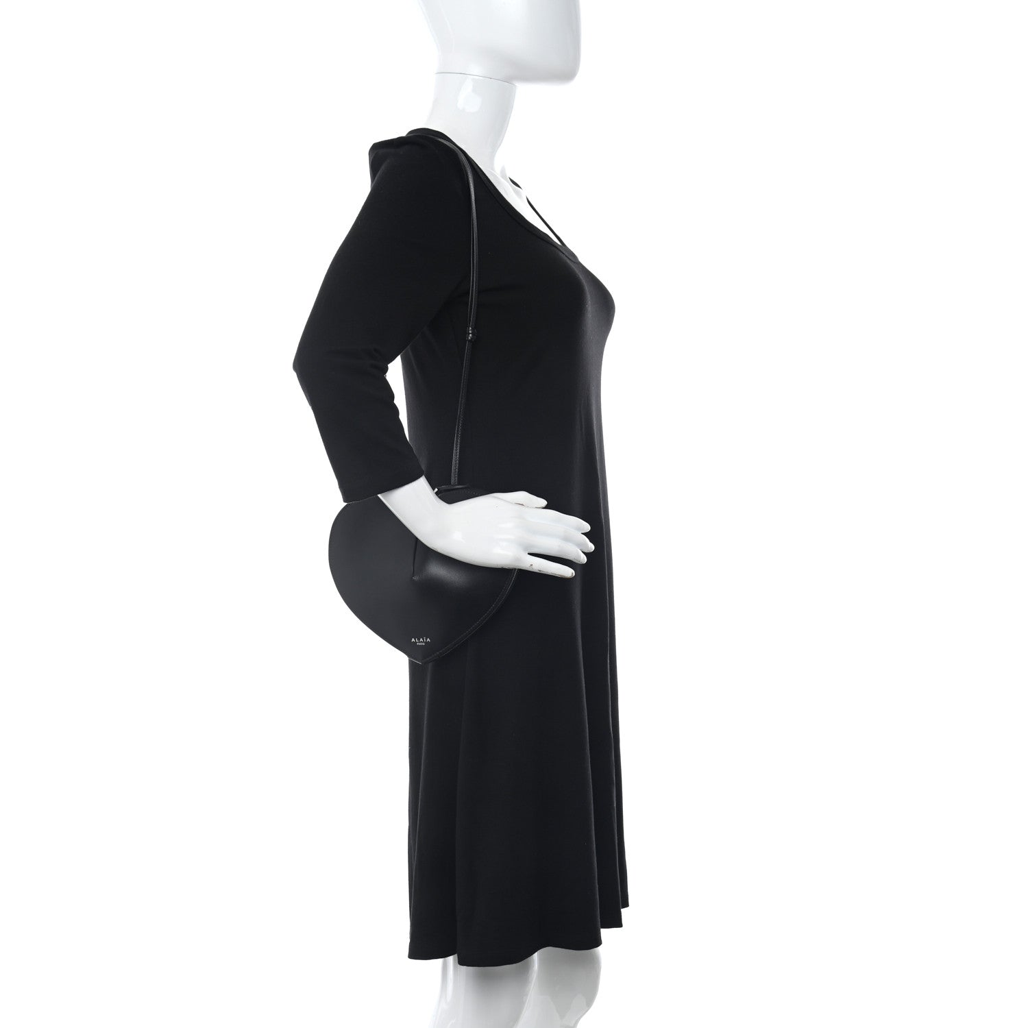Alaia Calfskin Le Coeur Bag Black 2 of 12