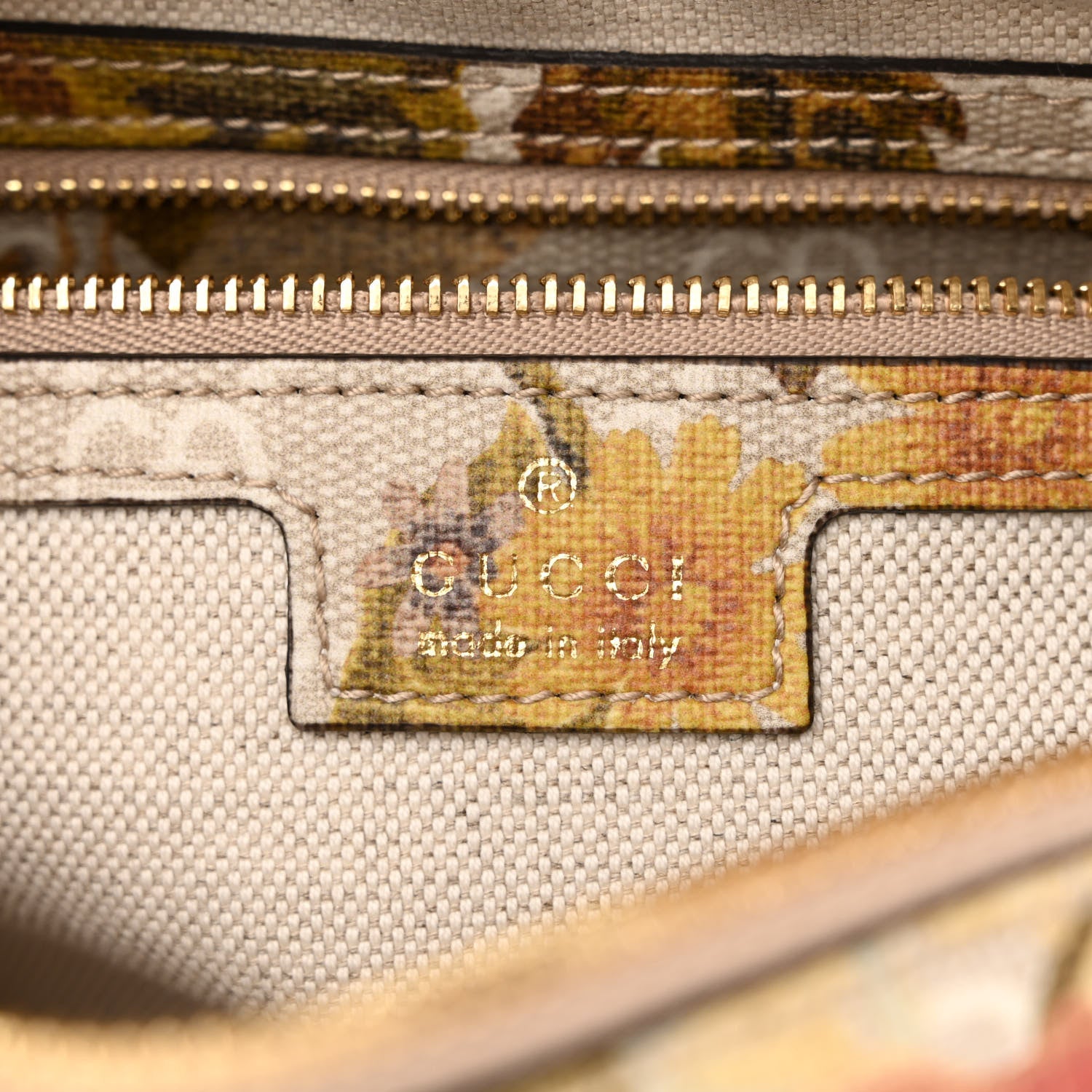 Gucci GG Supreme Monogram Water Flora Web Studded Mini Ophidia Flap Shoulder Bag Beige White Multicolor 6 of 12