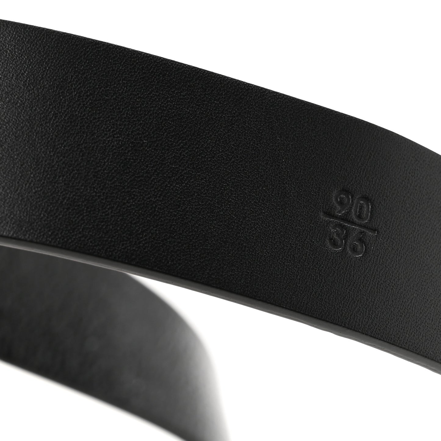 Glazed Calfskin CC Belt 90 36 Black