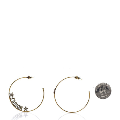 Christian Dior Metal J'Adior Hoop Earrings Aged Gold 2 of 6