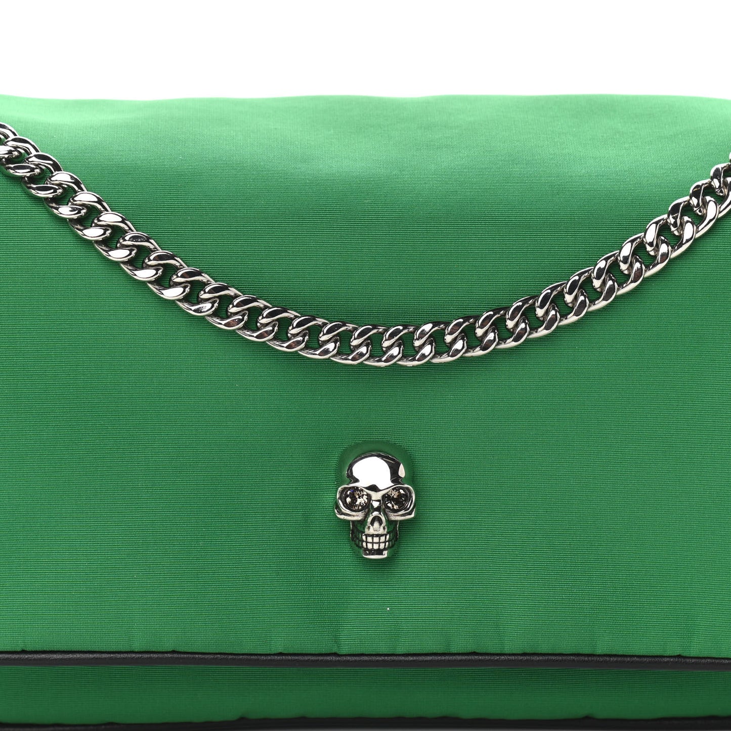 Nylon Skull Camera Crossbody Bag Green