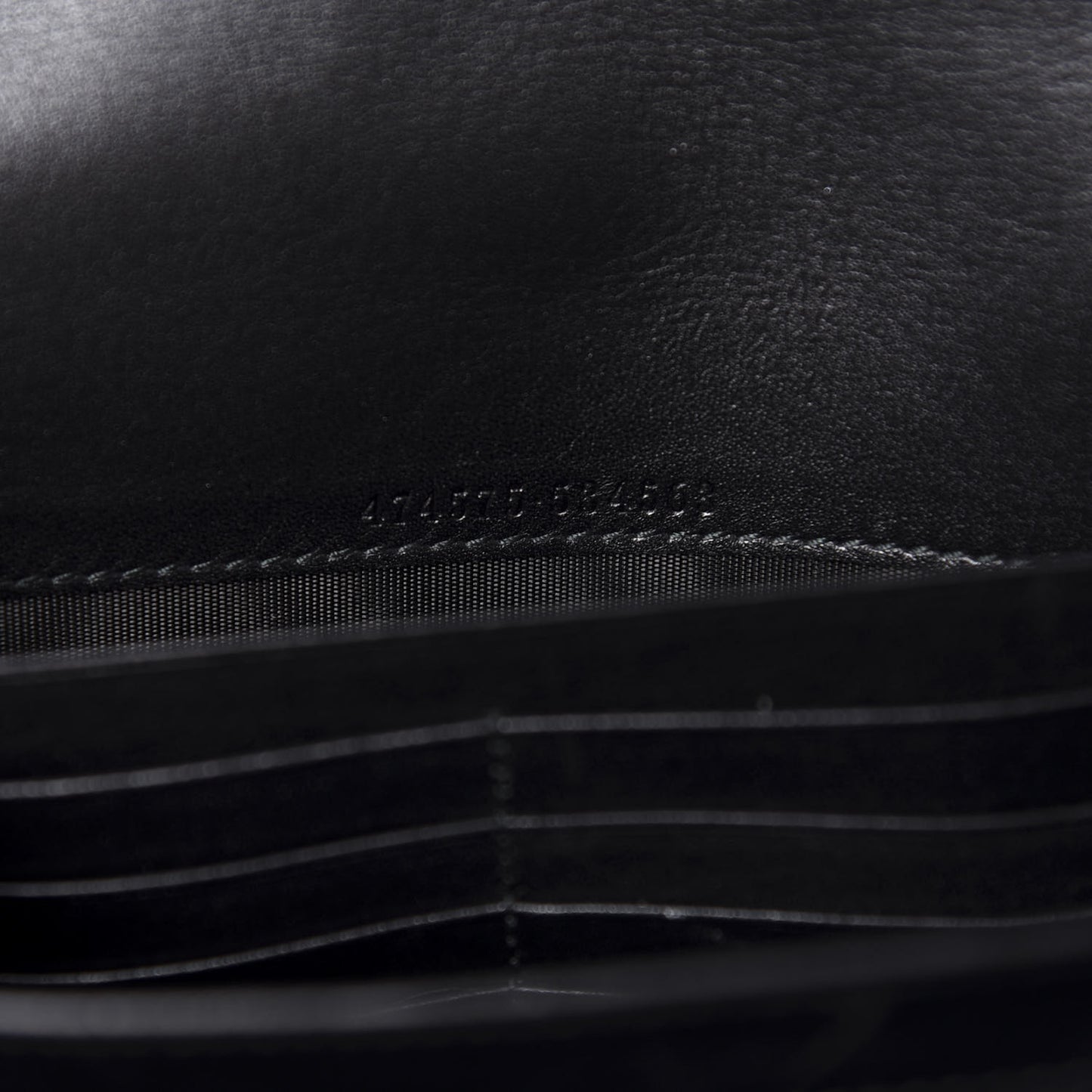 Calfskin Matelasse GG Marmont Chain Wallet Black