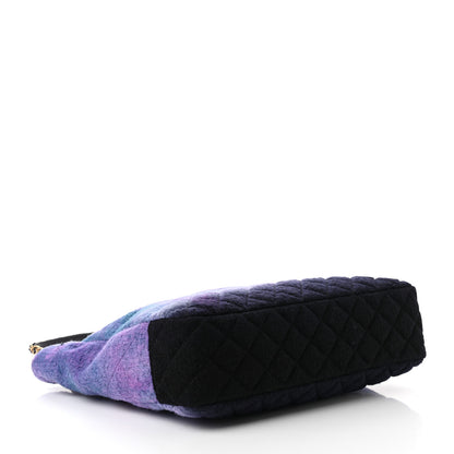 Chanel Wool Tweed CC Tote Purple Black Blue 4 of 11