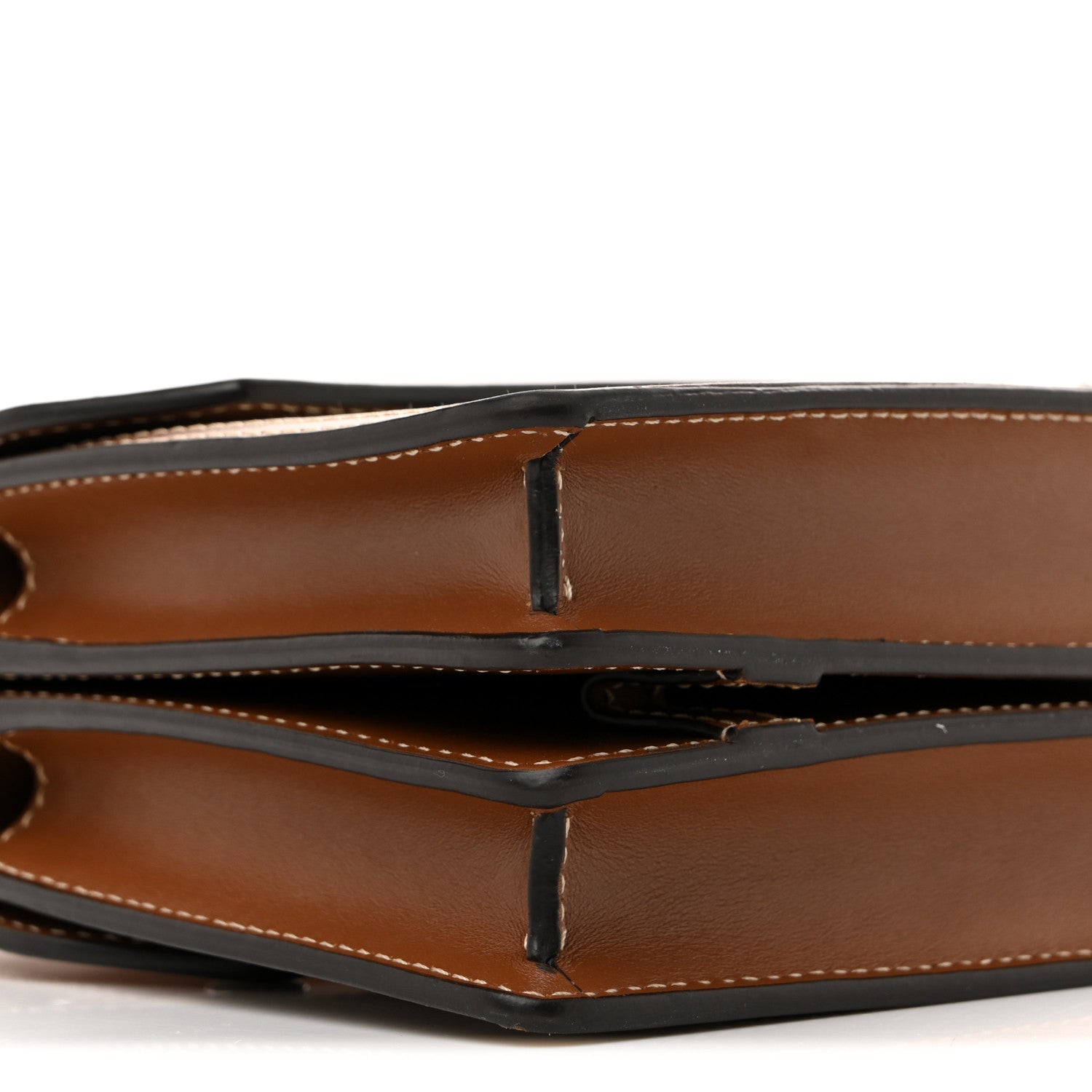 Burberry Smooth Calfskin Canvas Horseferry Print Mini Title Bag with Pocket Natural Malt Brown 10 of 15
