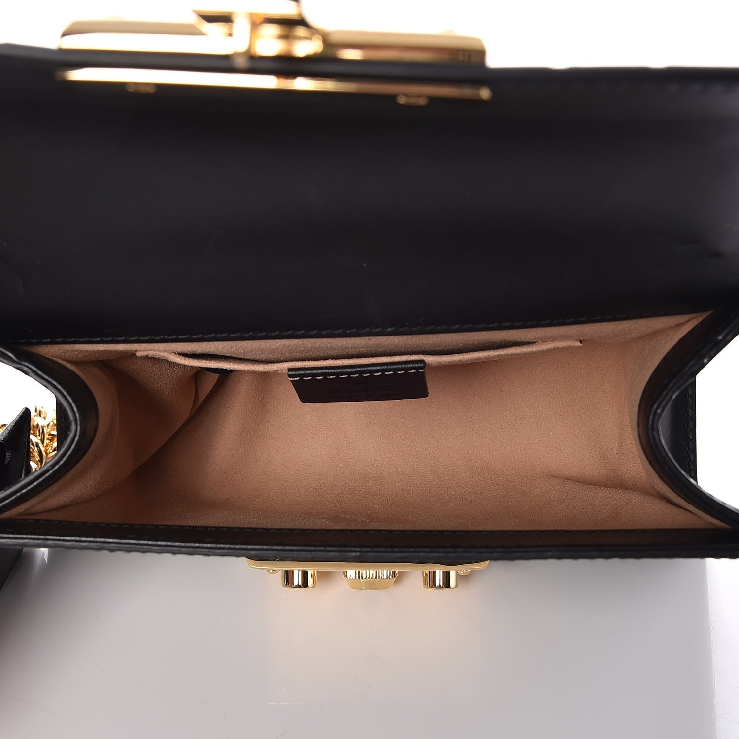 Gucci Guccissima Small Padlock Shoulder Bag Black 5 of 8