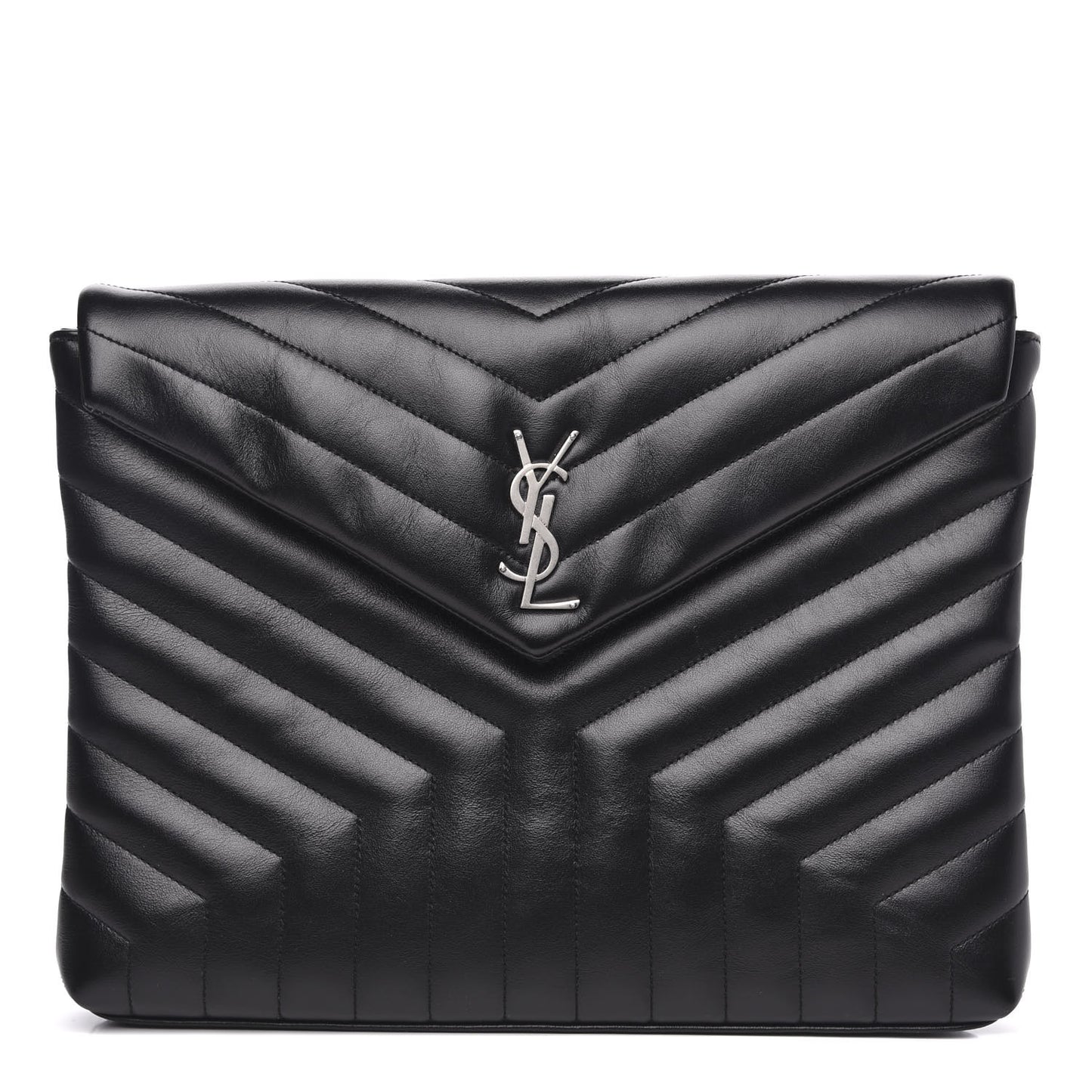Calfskin Y Quilted Monogram Loulou Document Holder Black