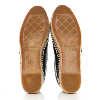 Chanel Lambskin CC Espadrilles 40 Black 5 of 10