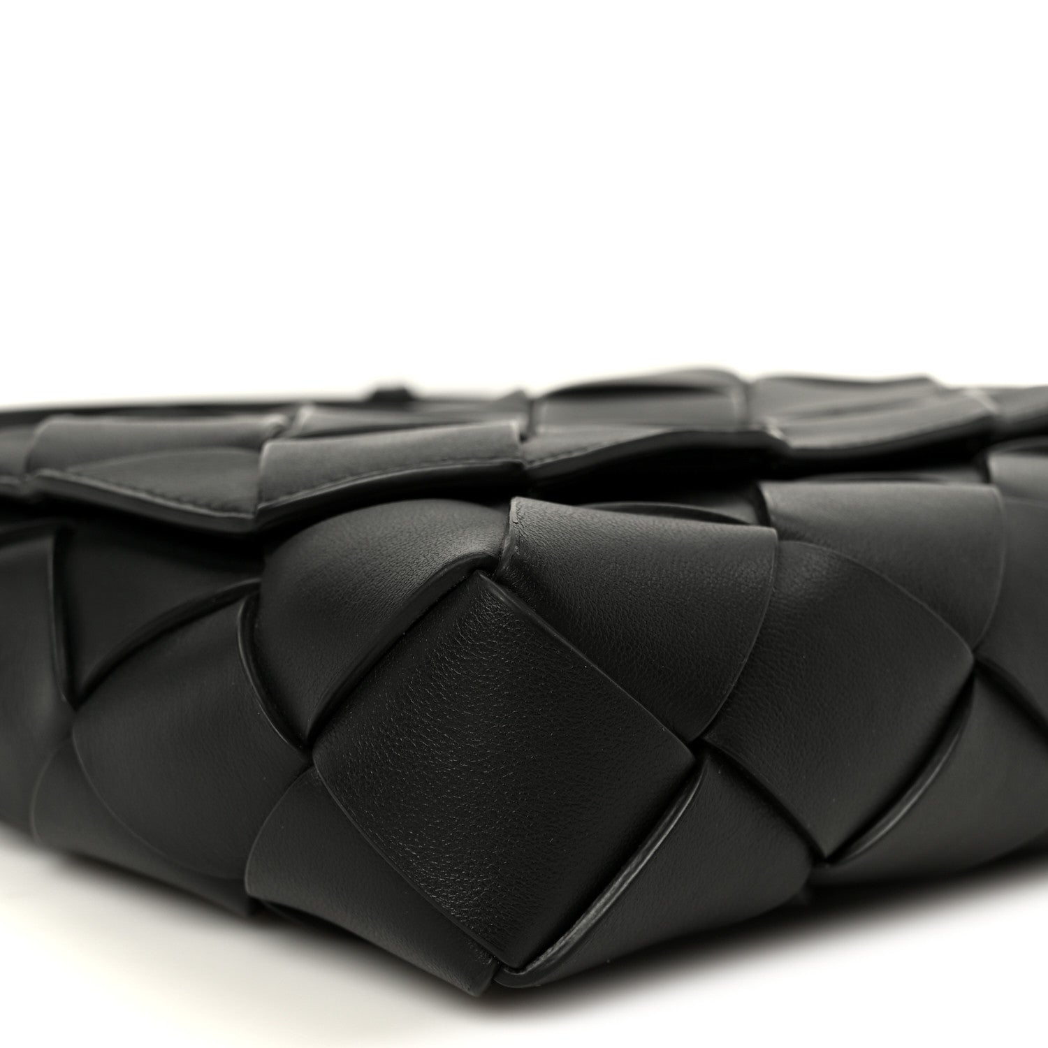 Bottega Veneta Grained Calfskin Intreccio Small Diago Crossbody Bag Black 10 of 11