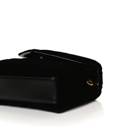 Saint Laurent Velvet Y Quilted Monogram Toy Loulou Chain Satchel French Black 11 of 13