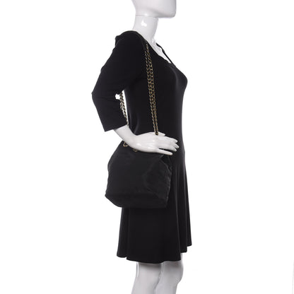 Prada Nylon Tessuto Acciaio Chain Shoulder Bag Black 2 of 12