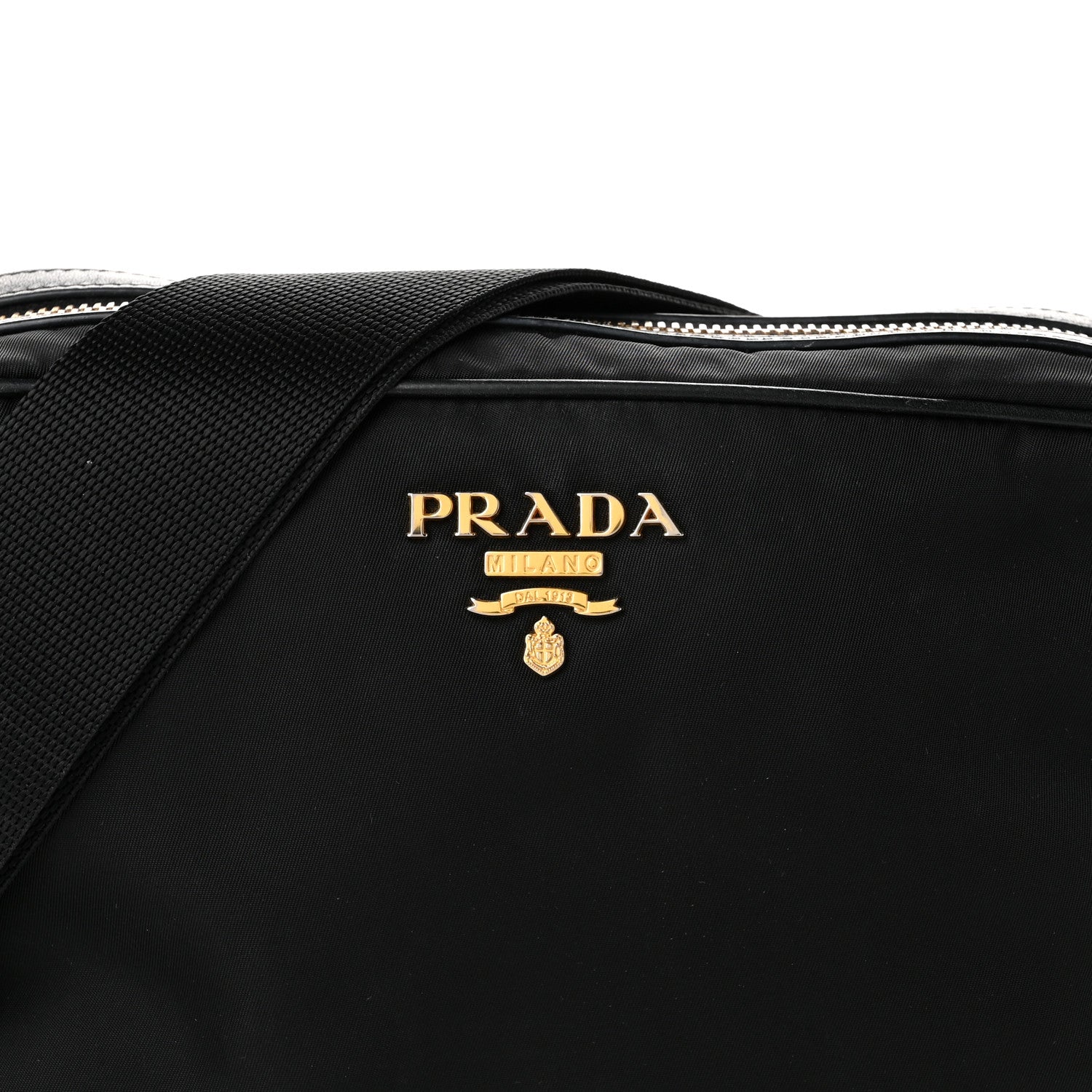Prada Tessuto Nylon Soft Calf Camera Bag Black 7 of 9